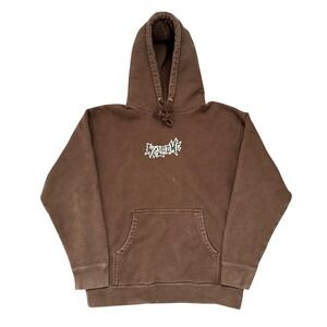 Welcome Skateboards Brown Hoodie Logo Graphic Pullover Men's Size M